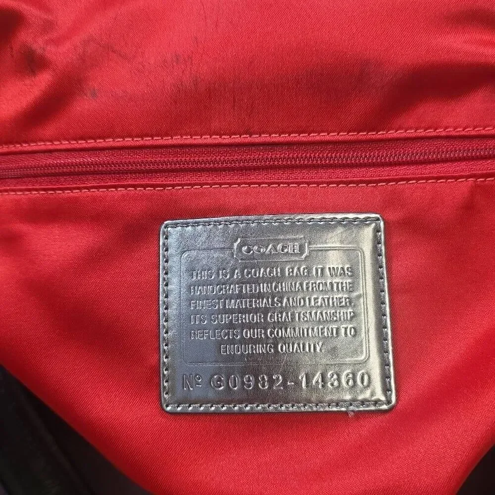 Coach Poppy Signature Tartan Plaid Glam Tote